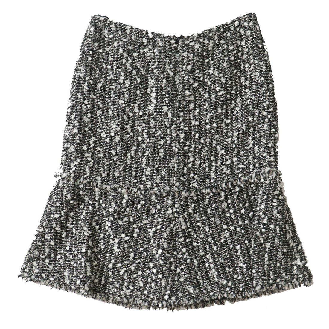 Top Quality Chanel Tweed Skirt with COCO Mark, Multi, Size 38
