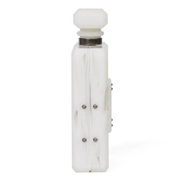 Chanel White Marble Plexiglass Paris-Rome Perfume Bottle Bag