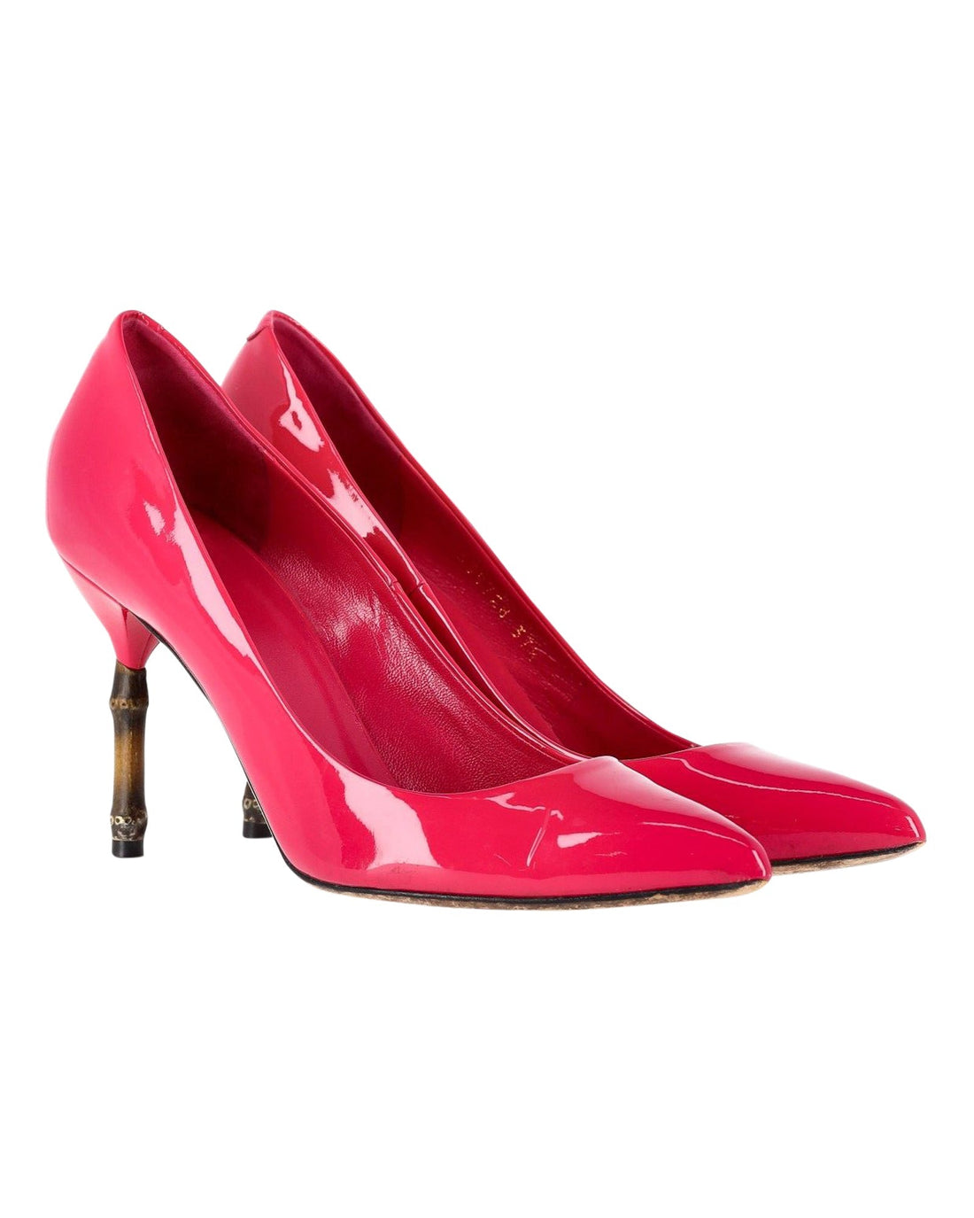 Gucci Kristen Pointed-Toe Pumps in Hot Pink  Leather