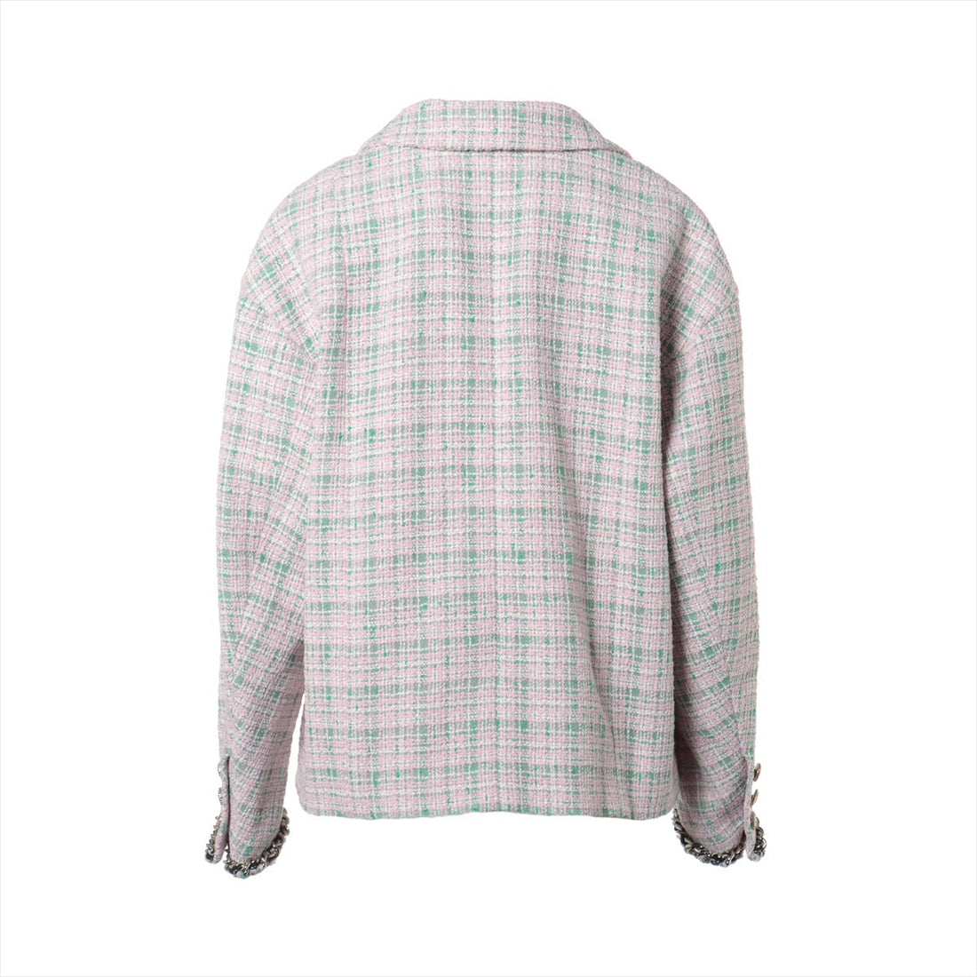 Chanel Coconut Button P70 Twid Jacket 38 Pink