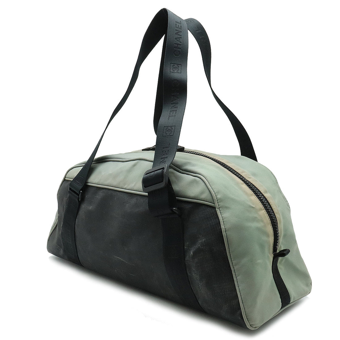 Chanel  Chanel Sports Line Boston Bag Shoulder Bag Cocono mark Nylon Canvas Karki Black A19976