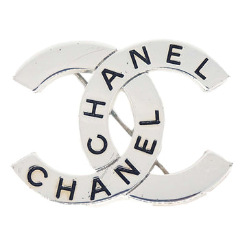 Chanel CC Brooch Pin Silver 98P