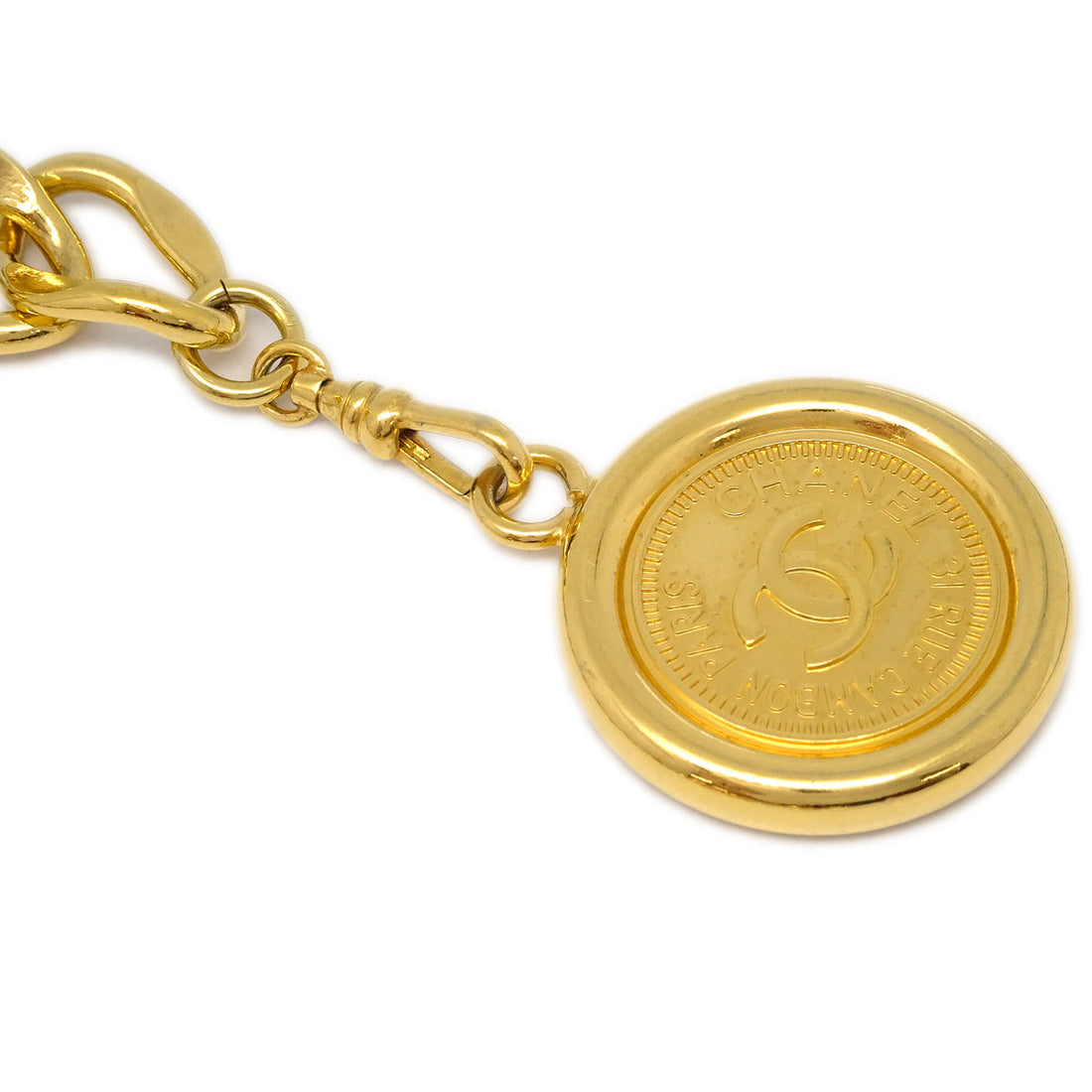 Chanel Medallion Chain Belt Gold 94P Small New