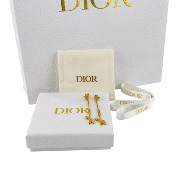 White Crystal Diorable Giraffe Gold  Earrings