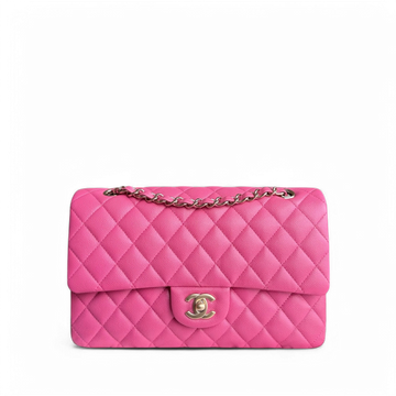 Chanel Classic Flap Medium - Togo/epsom/caviar/clemence/callfskin/cowhide/lambskin 25CM Quilted Pink Gold Hardware Series 27
