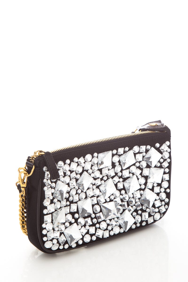 Blumarine Black & Crystal Cross-Body