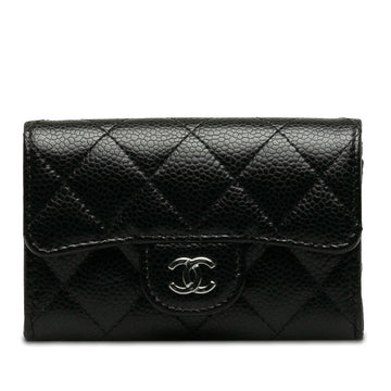 Chanel Matrases Cocono mark Classic Card Cards In Black Caviar Skin  Chanel