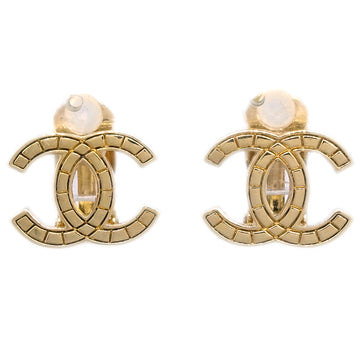 Chanel CC Earrings Clip-On Gold 03P