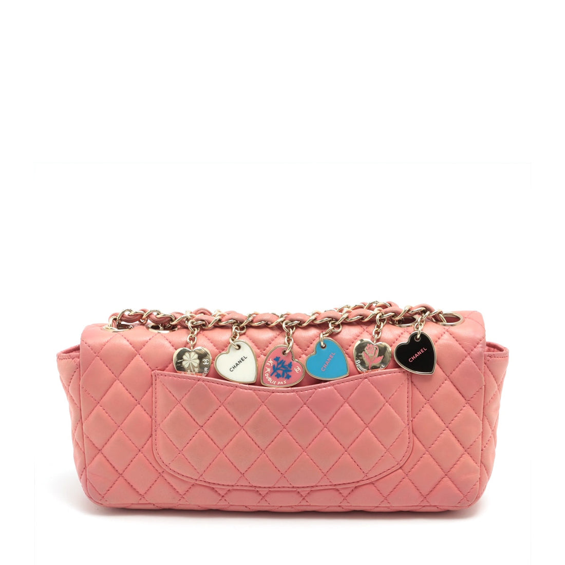 Chanel Lambskin  Chain Shoulder Bag Pink Gold