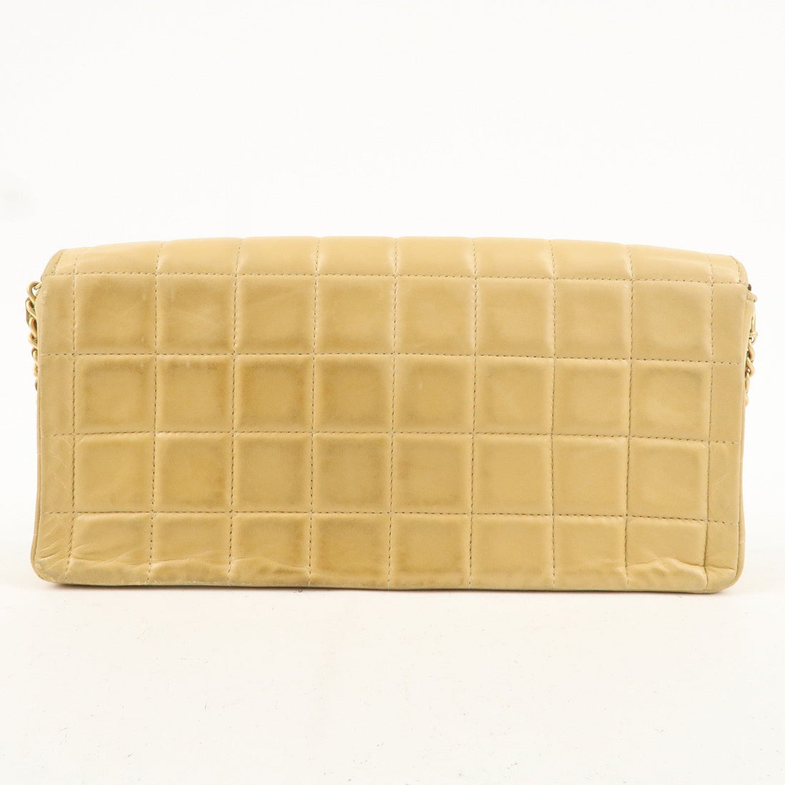 Chanel Chocolate Bar Lamb Skin Chain Shoulder Bag Beige A15316