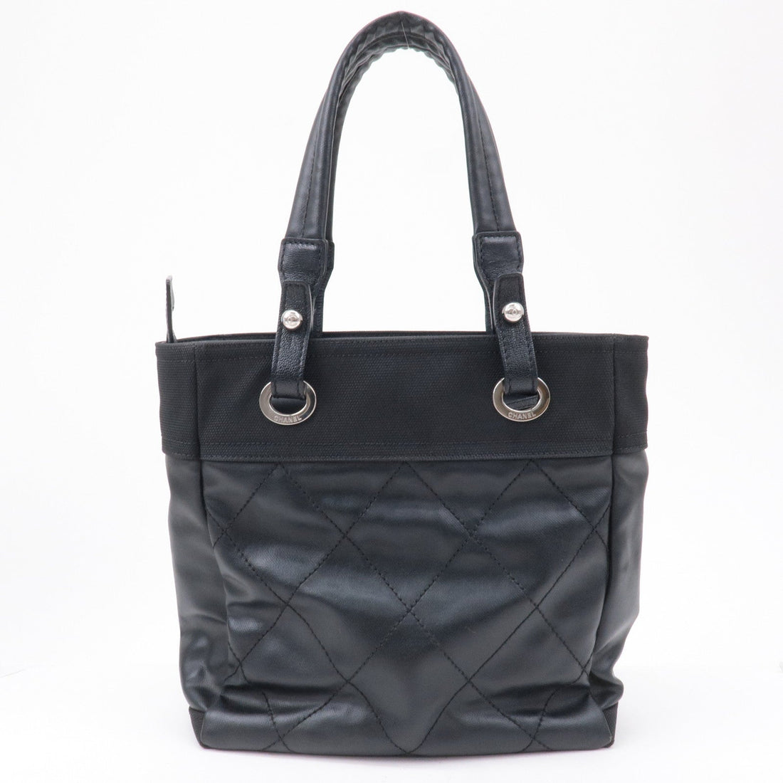 Chanel Paris Biarritz Coated Canvas Leather Tote Bag PM A34208