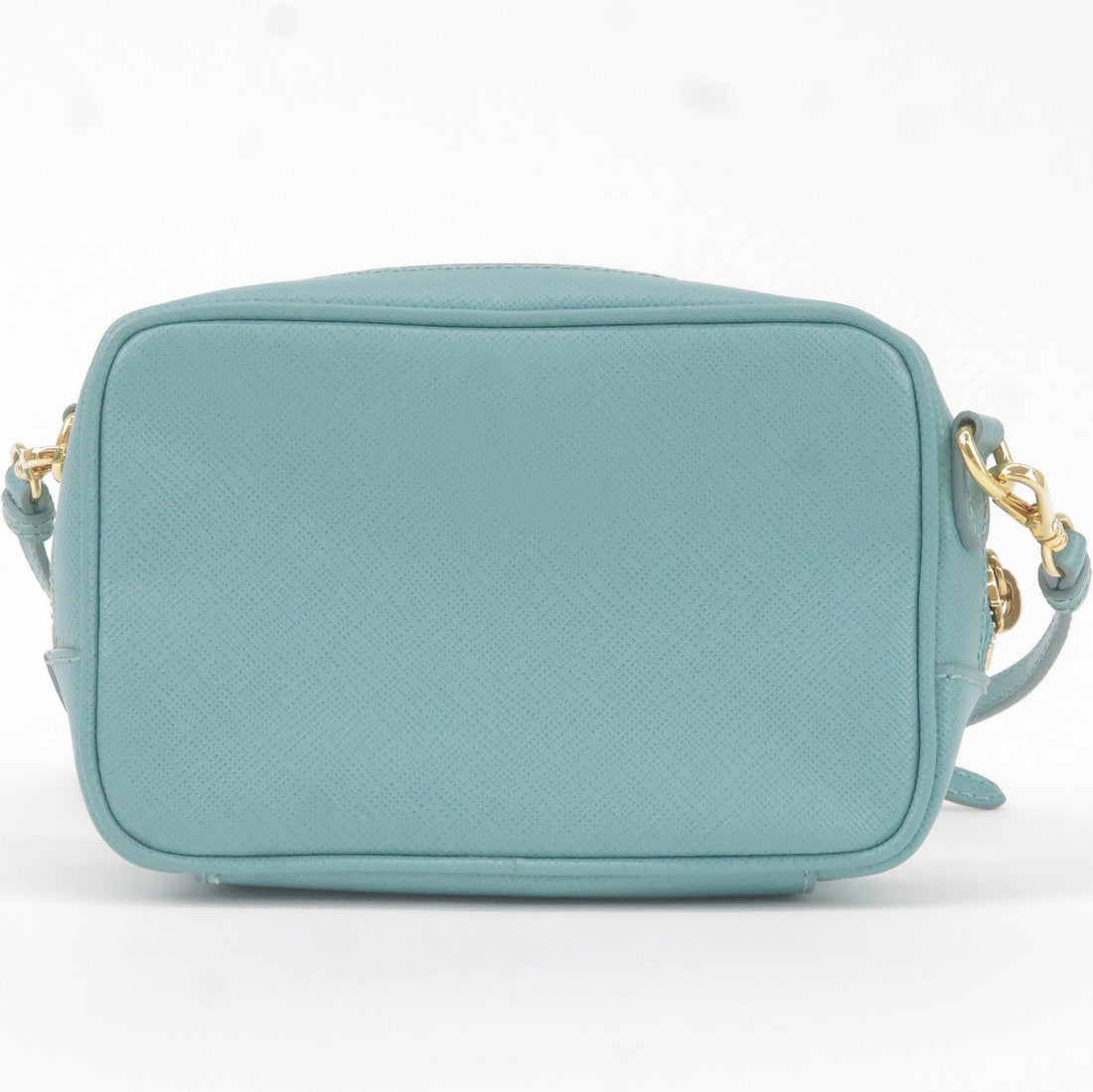 PRADA Vitello Daino Leather Shoulder Bag Purse  Blue 1BC073