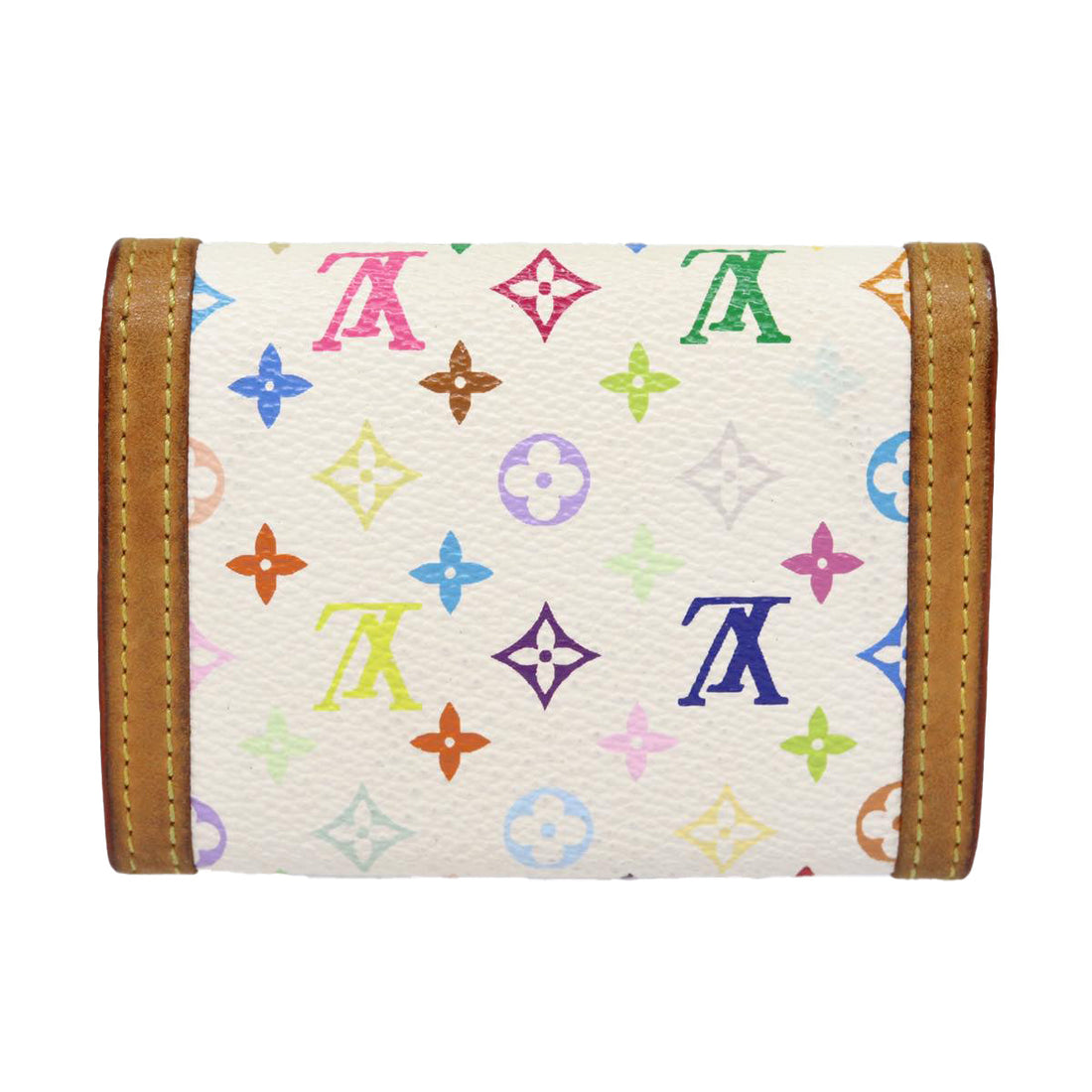 Louis Vuitton Porte Monnaie Plat  Canvas Wallet