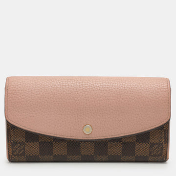 Louis Vuitton Damier Ebene Canvas And Leather Normandy Continental Wallet