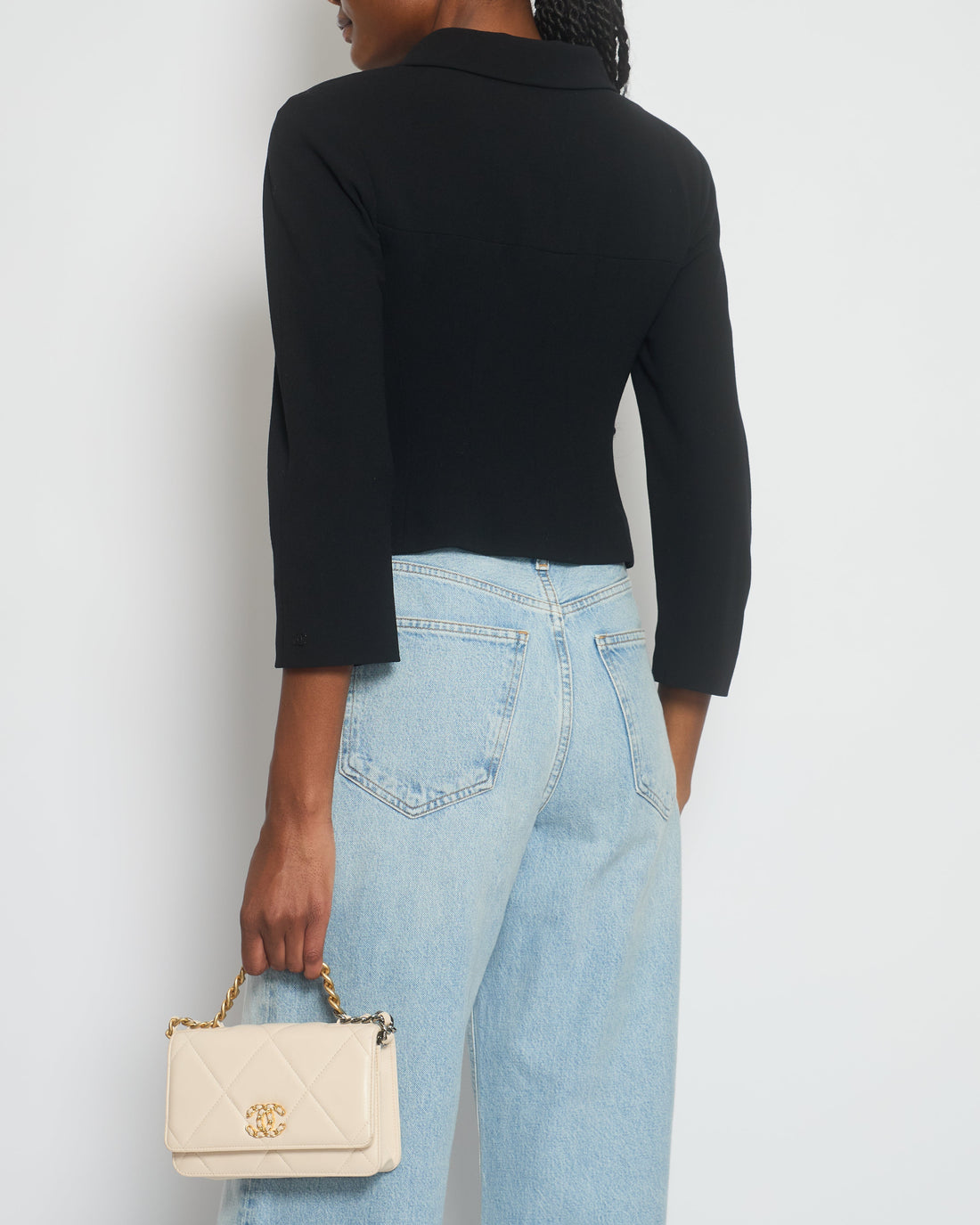 Pearl Street Bags Chanel 99/P Black Cropped Jacket with Pocket Detail FR 36 (UK 8)