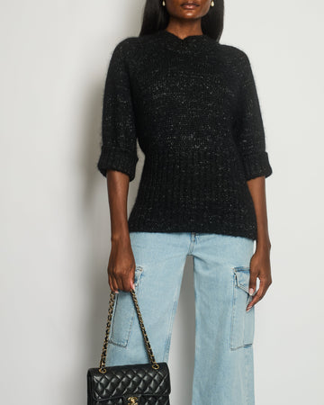 Pearl Street Bags Chanel Black Quarter Sleeve Cashmere Jumper Size FR 40 (UK 12)