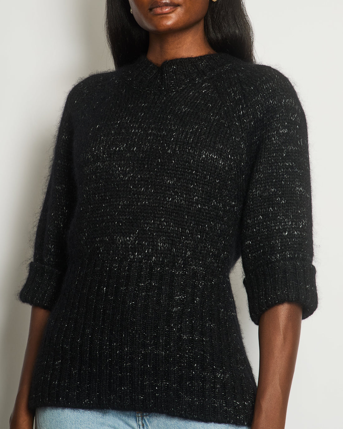 Pearl Street Bags Chanel Black Quarter Sleeve Cashmere Jumper Size FR 40 (UK 12)