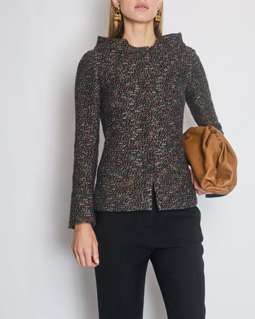 Pearl Street Bags Chanel Runway Brown Fantasy Tweed Button Down Jacket Size FR 36 (UK 8)