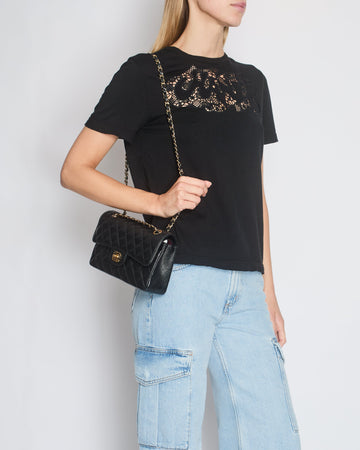 Pearl Street Bags Chanel Black Crochet Logo T-Shirt Size FR 34/36 (UK 6/8)