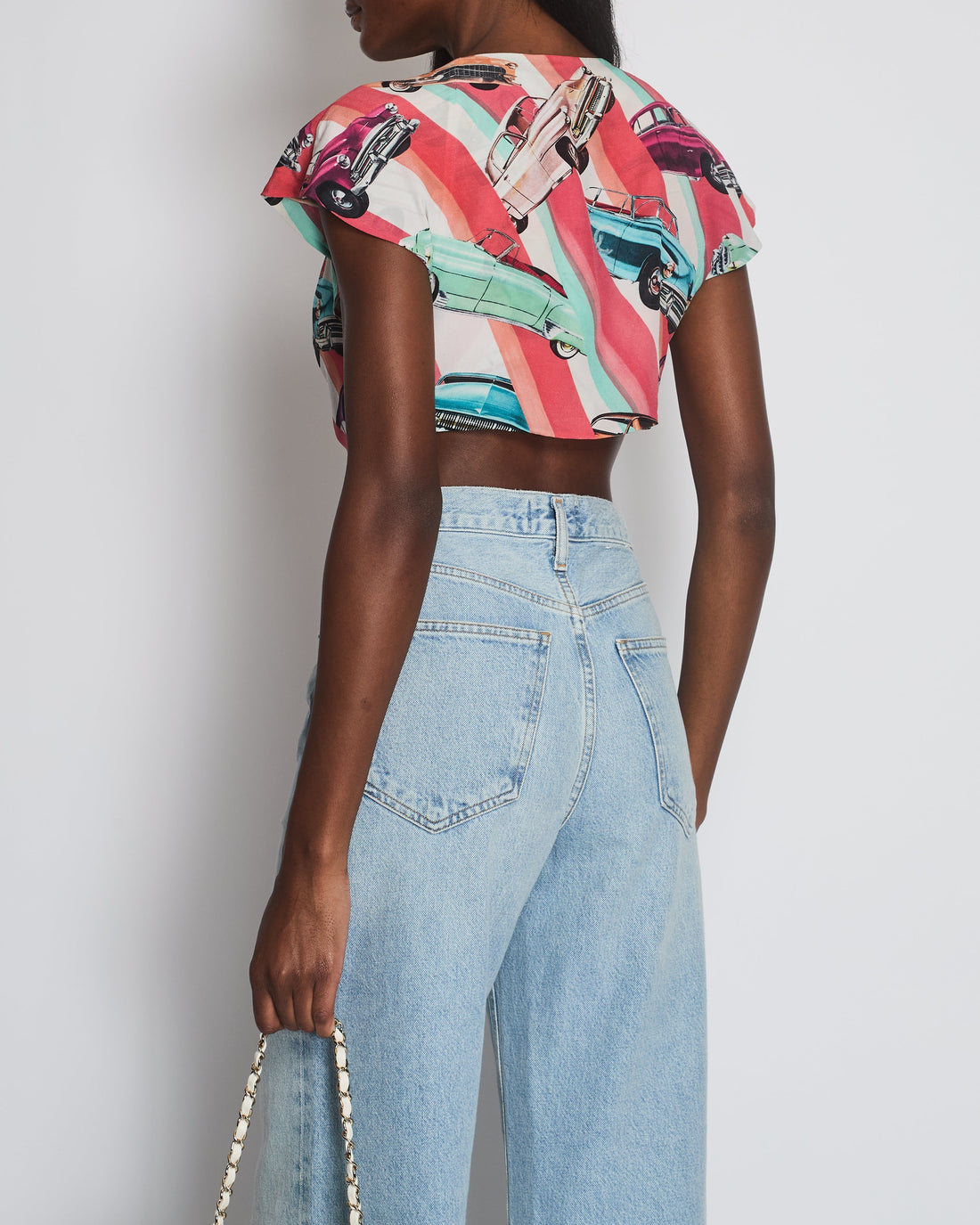 Pearl Street Bags Chanel 17/S Cruise Orange Cuba Print Cropped Top Size FR 38 (UK 10)