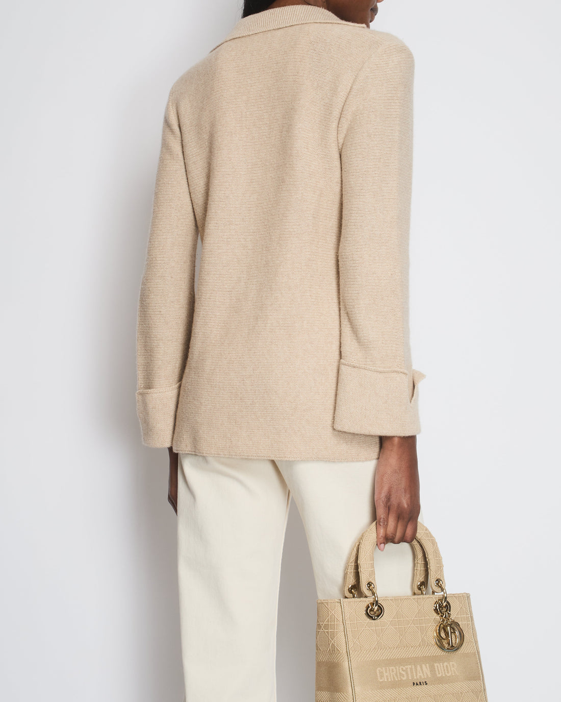 Pearl Street Bags Chanel 99/A Beige Cashmere Long Sleeve igan Size FR 40 (UK 12)