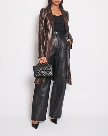 Pearl Street Bags Chanel  02/A Long Line Leather Jacket Size FR 38 (UK 10)