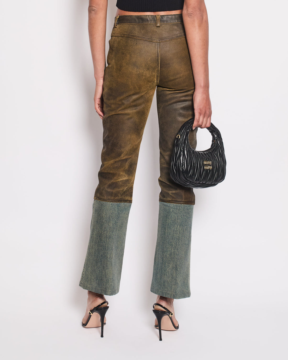 Pearl Street Bags Chanel 00/A Brown Panelled Denim Jeans Size FR 38 (UK 10)