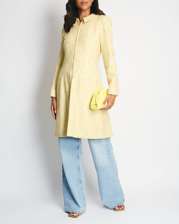 Pearl Street Bags Chanel 01C Yellow Tweed Coat with Zip Detail FR 38 (UK 10)
