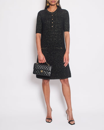 Pearl Street Bags Chanel Black and Gold Dress with Button Detail FR 40 (UK 12)