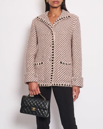 Pearl Street Bags Chanel Paris / Rome Tweed and Lace Jacket with CC Button Detail Size FR 40 UK 12)