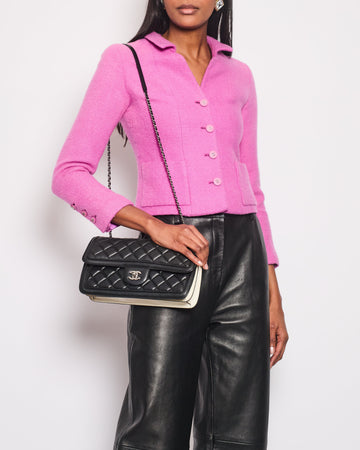Pearl Street Bags Chanel 96P  Lilac Wool Cropped Jacket with Silver CC Logo Buttons Size FR 34 (UK 6)
