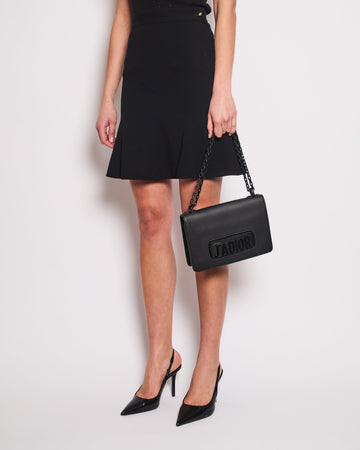 Chanel Black  A-Line Mini Skirt With Zig-Zag Stitch Detail Size FR 36 (UK 8)