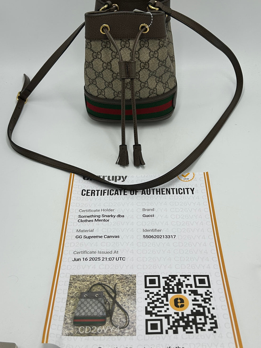 Gucci Supreme Ophidia Luxury Designer Bucket Handbag