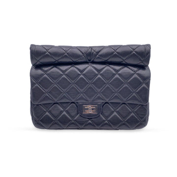 Chanel Black Quilted Leather Reissue Roll . Clutch Bag