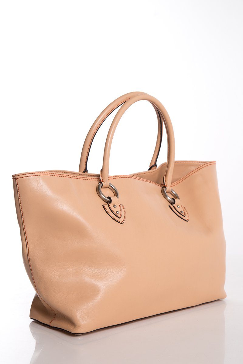 Marc Jacobs Nude Leather Dual Strap Tote