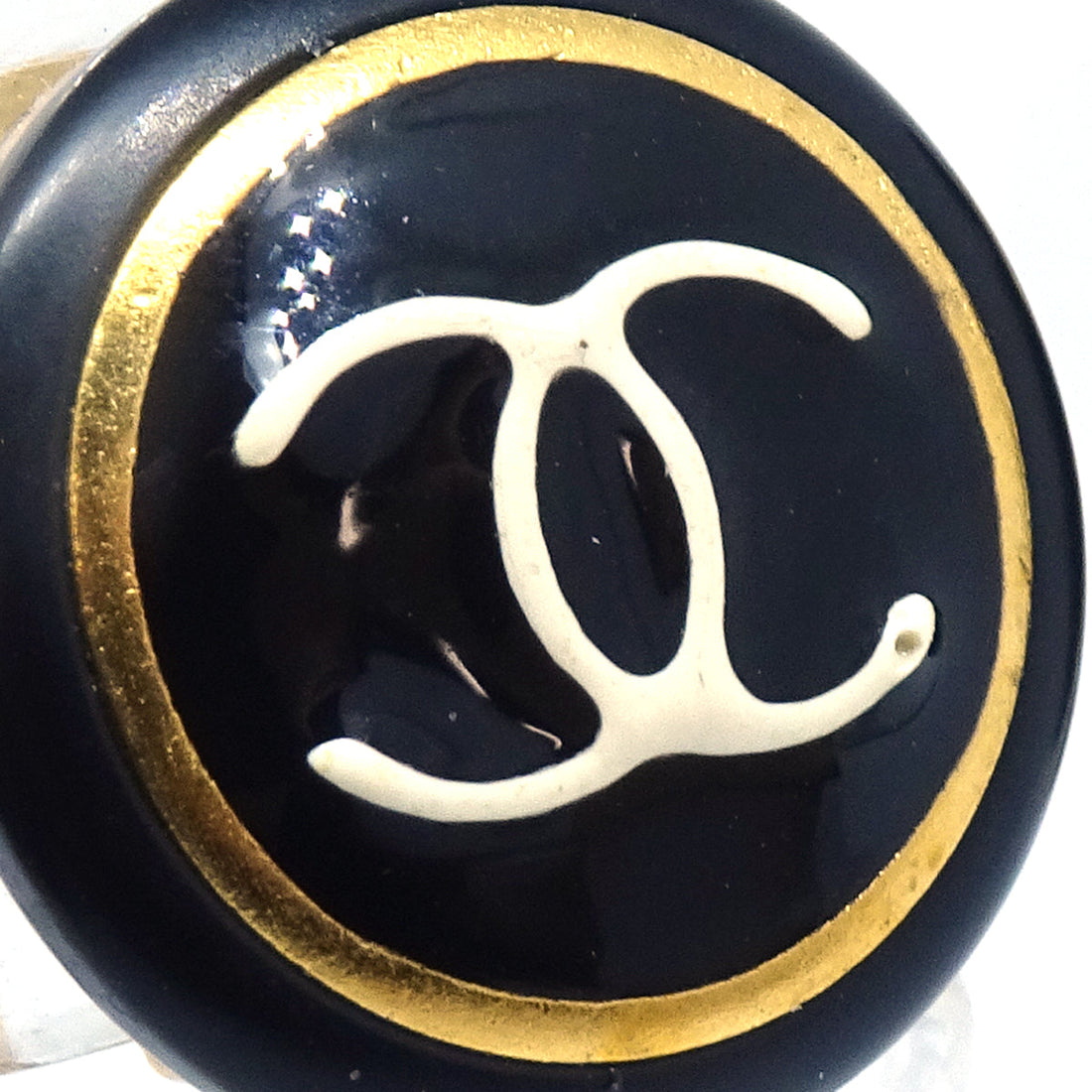 Chanel 1997 Black & Gold Earrings