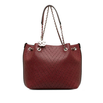 Top Quality Chanel Cocomark V  Chain houlder Bag Wine Red Leather Lady Chanel