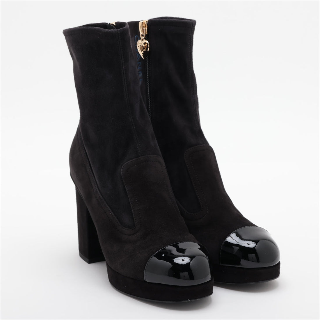 Chanel Short Coco Boots 35.5 Ladies Black G45195