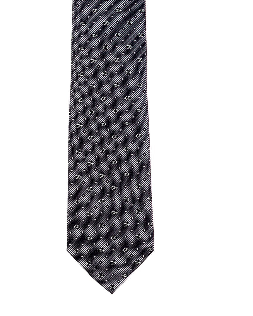Gucci Navy GG Silk Tie