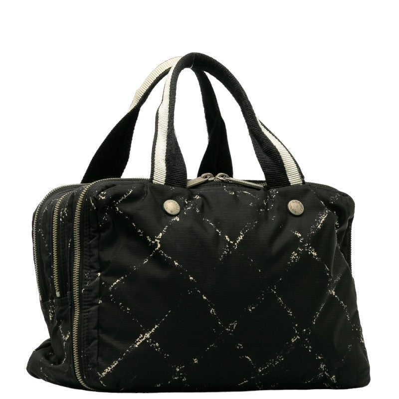 Chanel  Travel Line Handbags Mini Boston Bag Black Nylon Vinyl  CHANEL