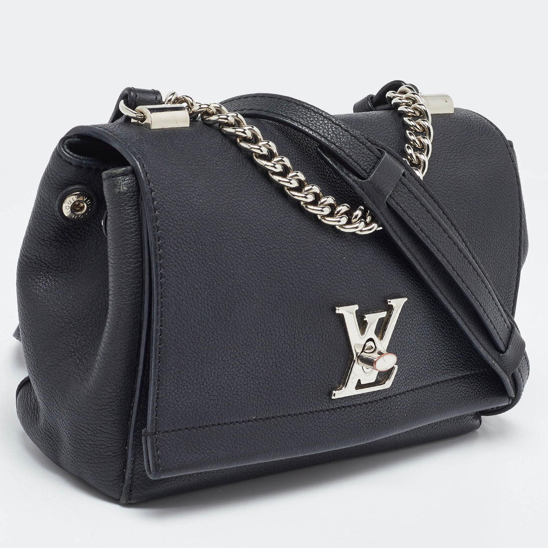 Louis Vuitton Black Leather Lockme Ii Bb Bag