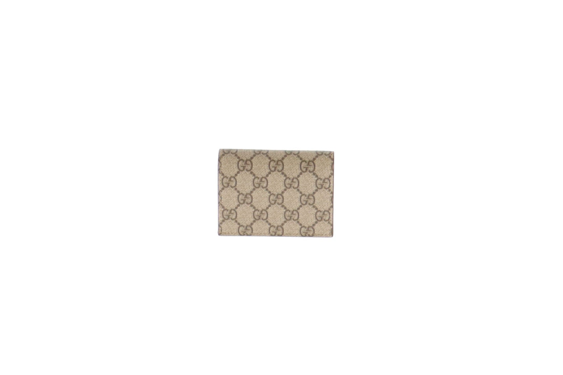 Gucci GG Supreme and Cat Motif Card Case