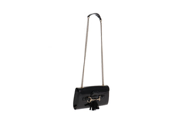 Gucci Emily Chain Flap Black Patent