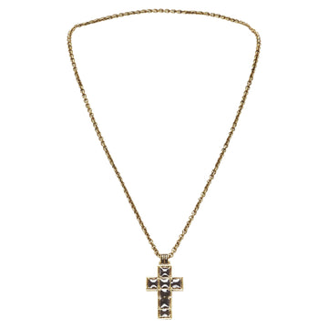 Gucci Michele resin Byzantine cross logo charm necklace