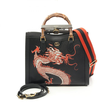 Gucci Diana Bamboo Medium Leather Tote Bag
