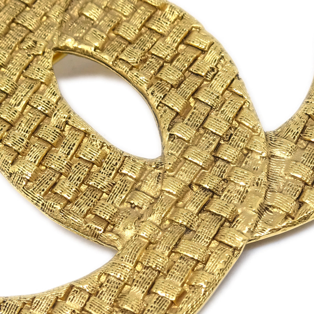 Chanel CC Quilted Brooch Pin Gold 1261/29