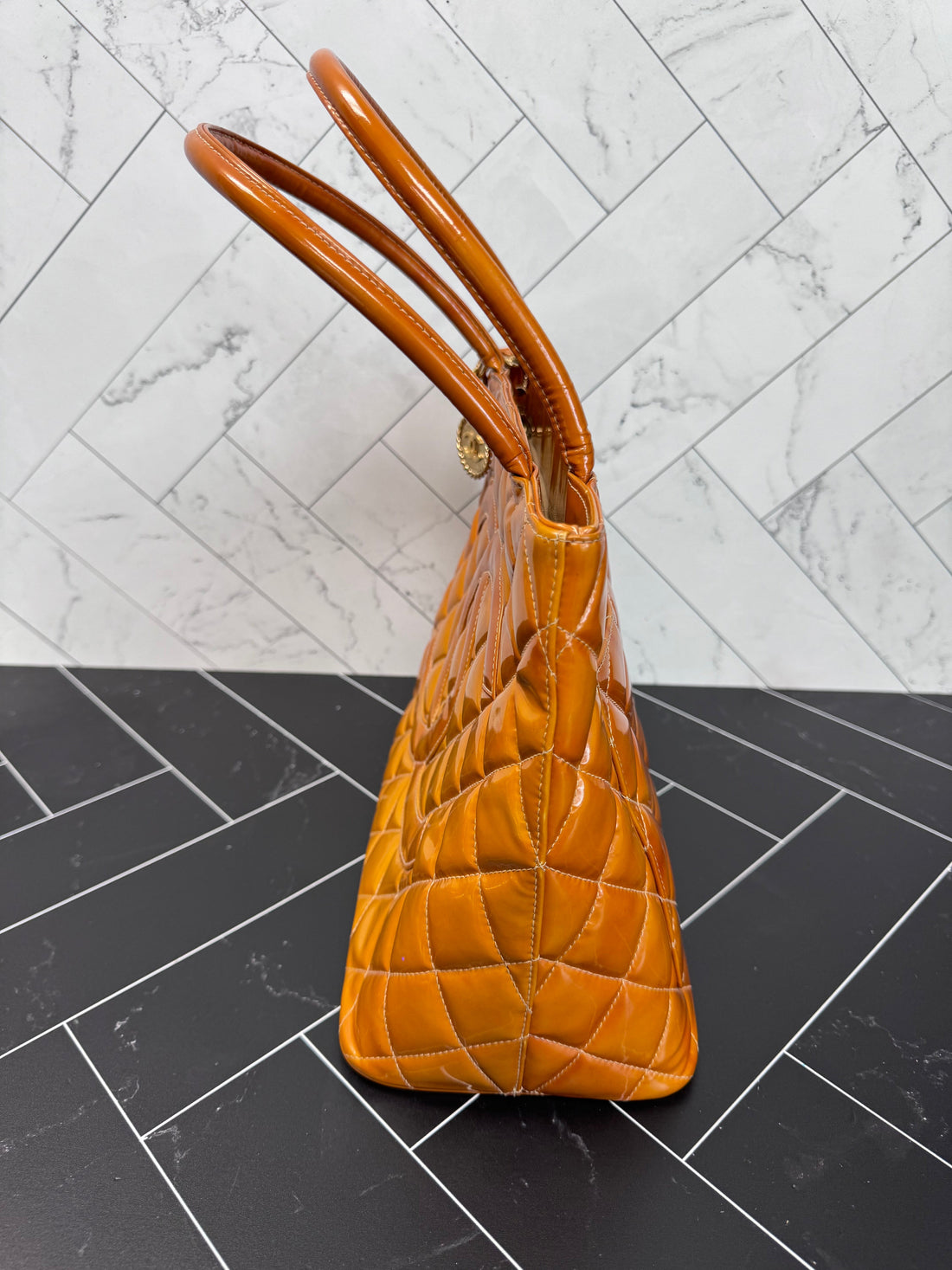 Chanel Gold New 1:1 Rep Leather Madallion Tote Bag