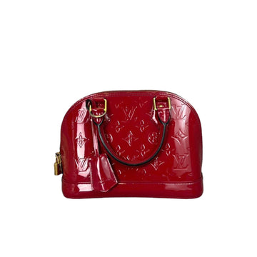 Louis-Vuitton Alma BB Vernis Leather Pink GHW