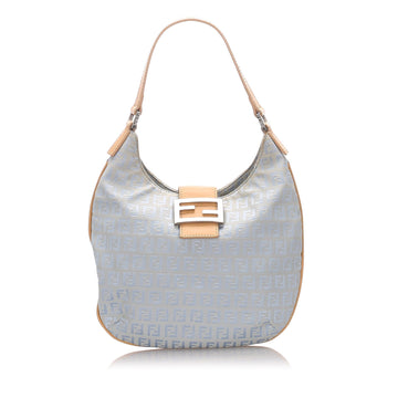Fendi Blue  Canvas Fabric Zucchino Hobo Bag Italy