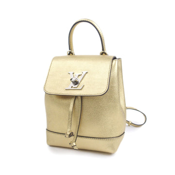 Louis-Vuitton Mini Metallic LockMe Backpack in Metallic Leather Body